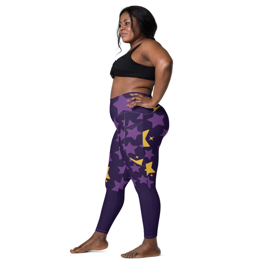 PHAT 10 Stars Leggings with pockets Navy